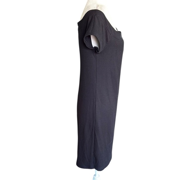 Old Navy Black Sheath Dress gothic goth witchy LBD comfortable XL SS comfy - Picture 4 of 10